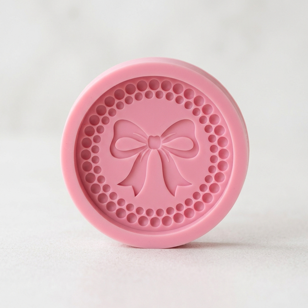 ROUND BOW BUBBLE BEAD COASTER INS STYLE AROMATHERAPY PLASTER DISH SILICONE MOLD