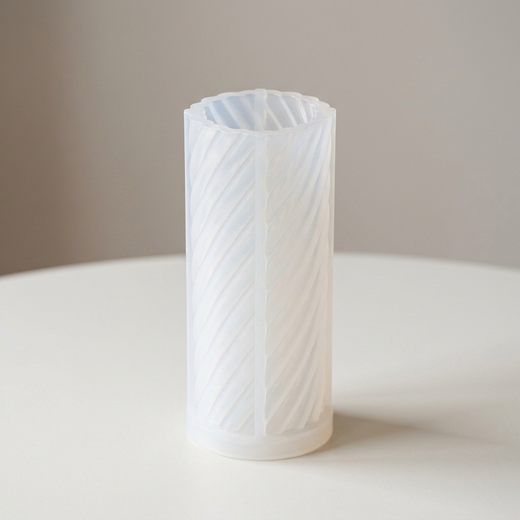 SPIRAL CYLINDRICAL SILICONE MOULD FOR HANDMADE HOME DECOR