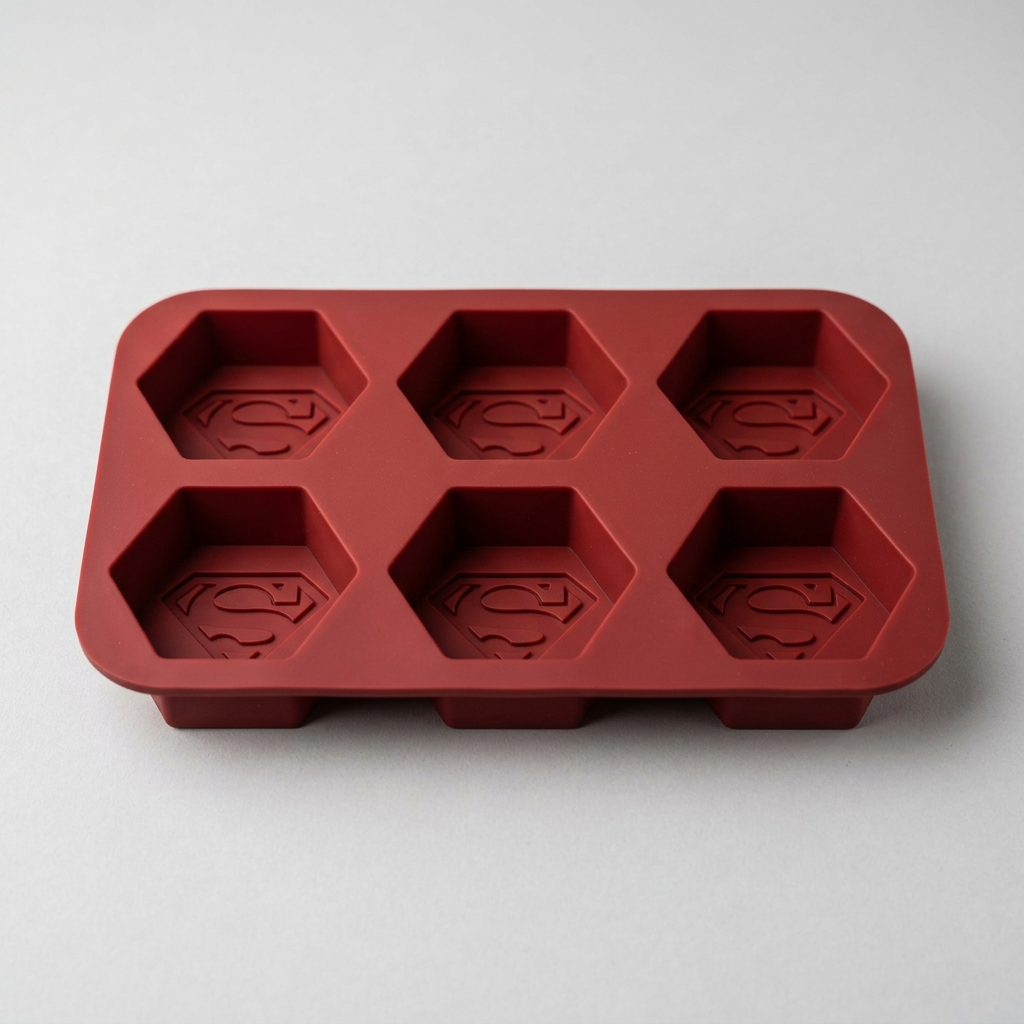 6 CAVITY SUPERMAN SYMBOL SOAP MAKING SILICONE MOULD